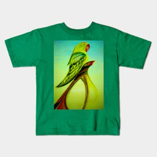 ART DECO COCKATIEL Kids T-Shirt